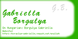 gabriella borgulya business card